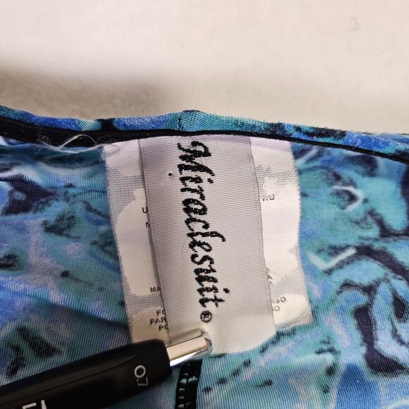 Miraclesuit Womens Swimsuit CoverUp Belted Dress Short Sleeve Nautical Stretch M - Picture 7 of 12